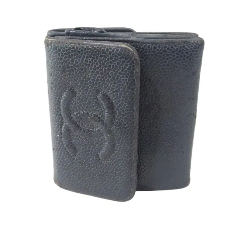 Chanel CC Logo Leather Trifold Wallet