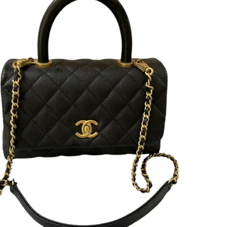 Chanel Coco Caviar Mini Flap Gold Hardware Bag-Hover-Image