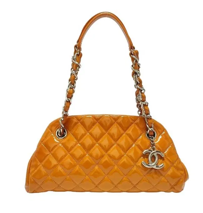 Chanel Quilted Patent Leather Just Mademoiselle Bowling Bag-Hover-Image