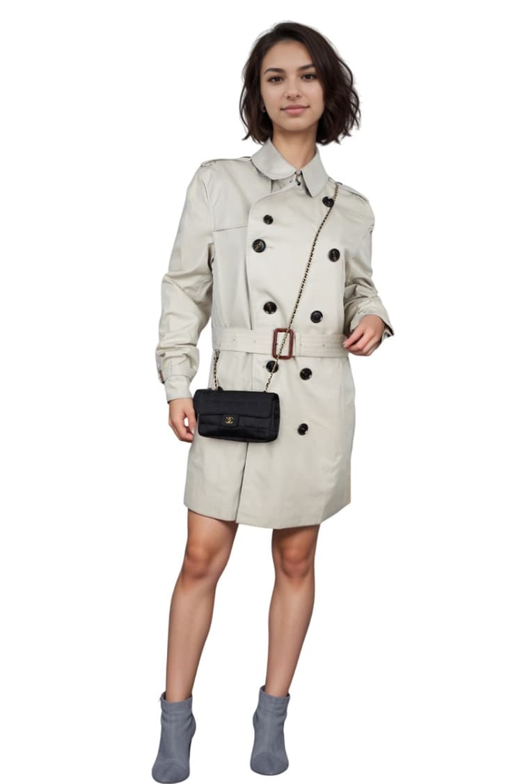 Chanel Womens Vintage Camellia Satin Classic Flap Black-Hover-Image