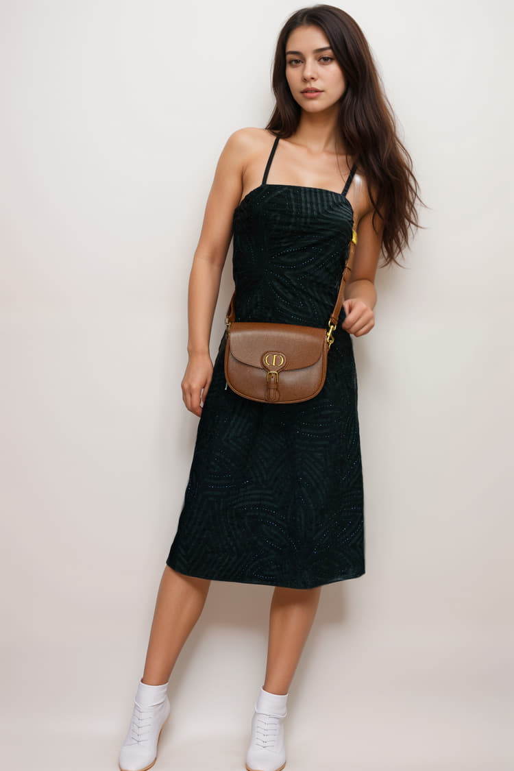 Christian Dior Box Calfskin Bobby Flap Dark Tan-Hover-Image