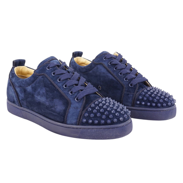 Christian Louboutin Louis Spikes Suede Sneakers Men-Euro 40-Hover-Image