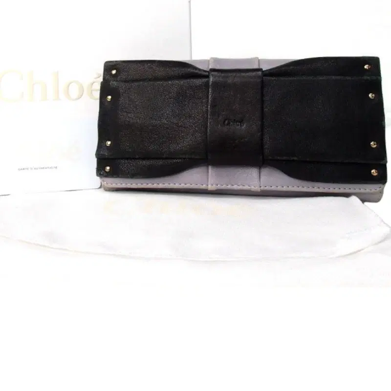 Chloe Leather June Bow Flap Wallet