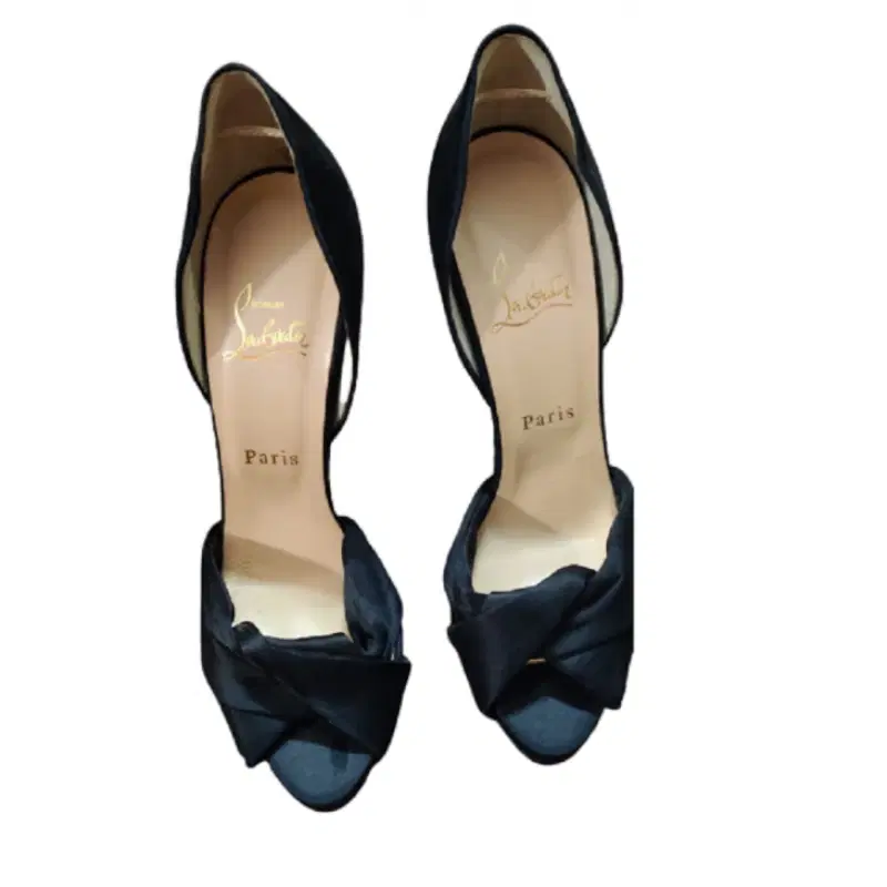 Christian Louboutin Volpi Black Satin Pumps