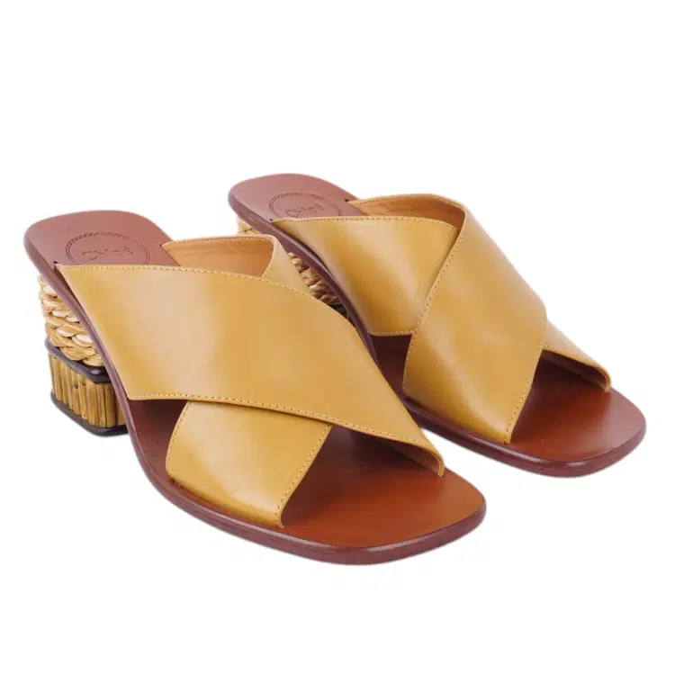 Chloe Crossover-Straps Leather Heels-Hover-Image
