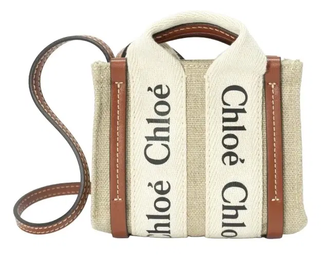 Chloe Woody Nano Tote Bag With Shoulder Strap-Hover-Image