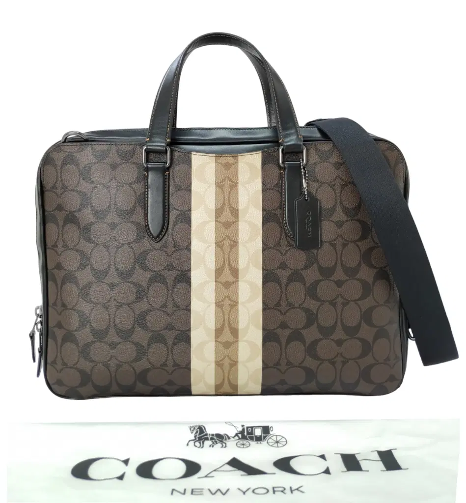 Coach Blocked Signature Canvas Varsity Stripe Graham Slim Brief