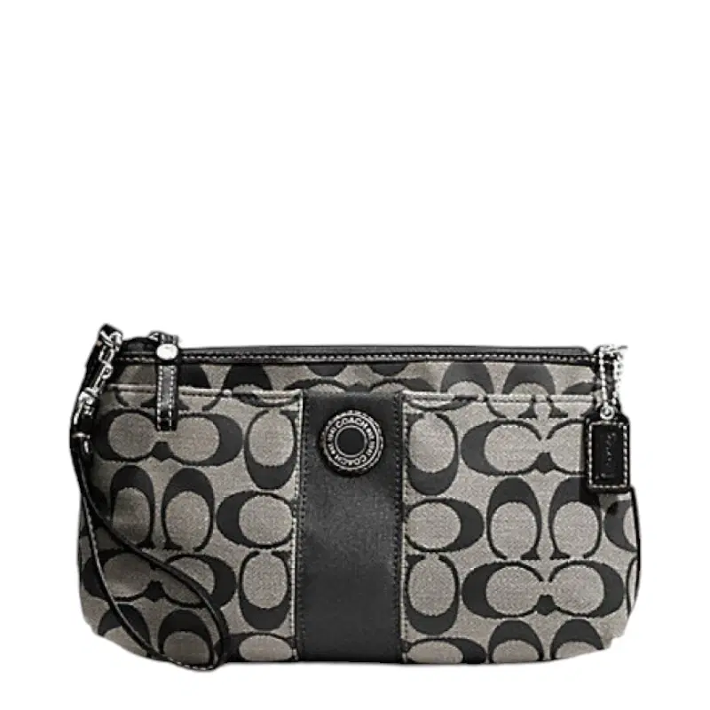 Coach Signature Stripe Large Wristlet