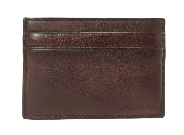 Coach Burgundy Mens Card Case