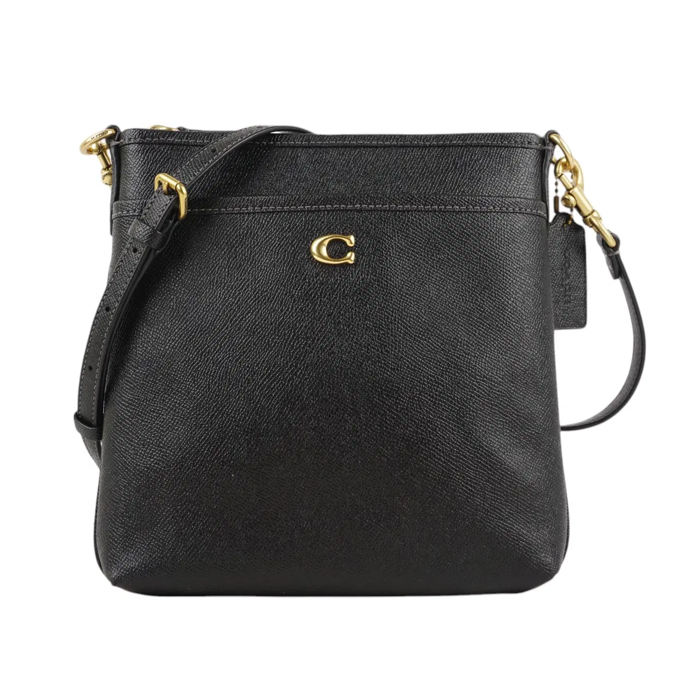 Coach Black Leather Messenger Bag