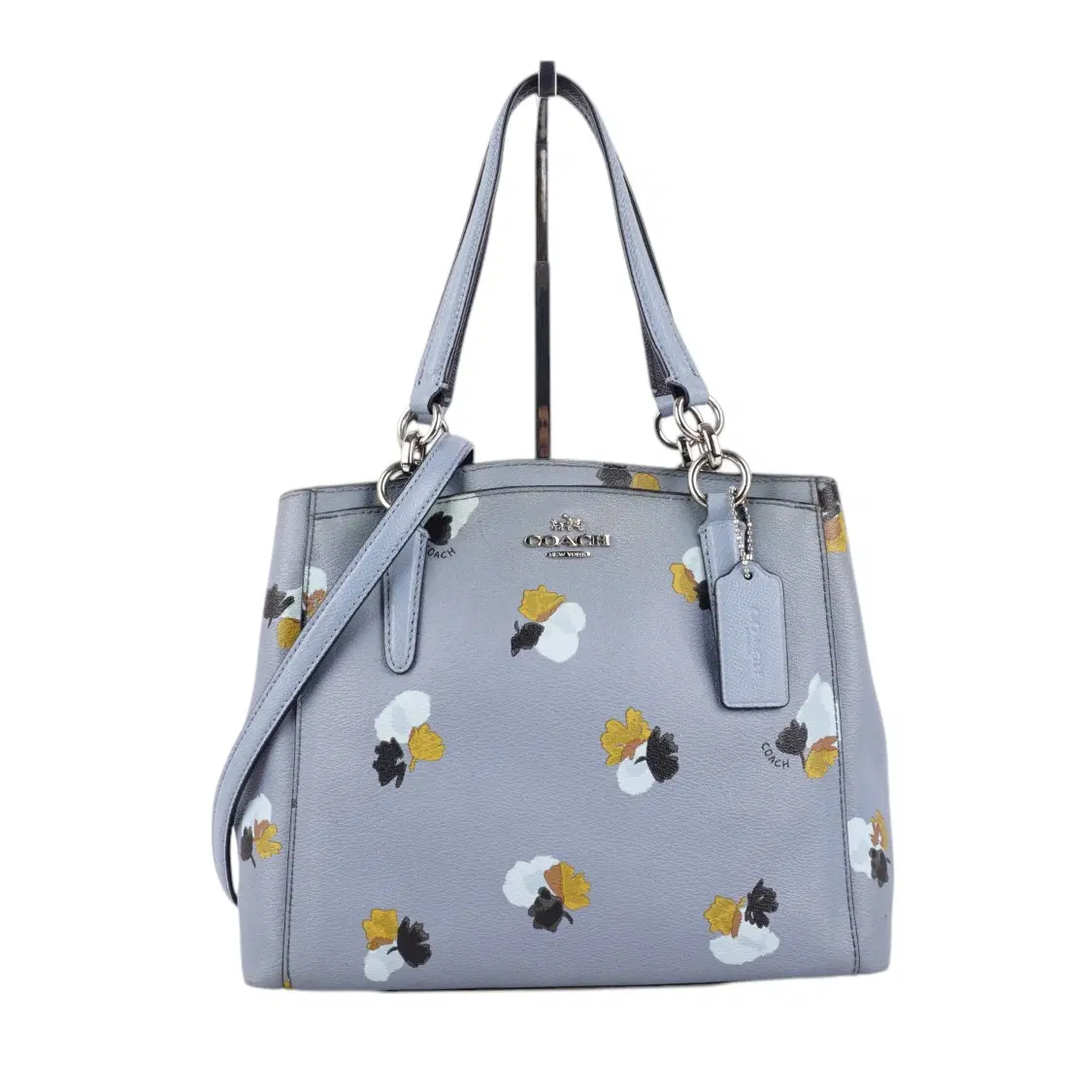 Coach Minetta Crossbody Bag Light Blue With Floral Design