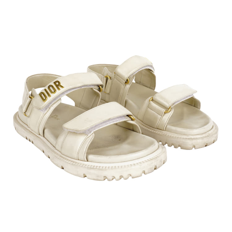 Dior Dioract Sandal White Lambskin-Hover-Image