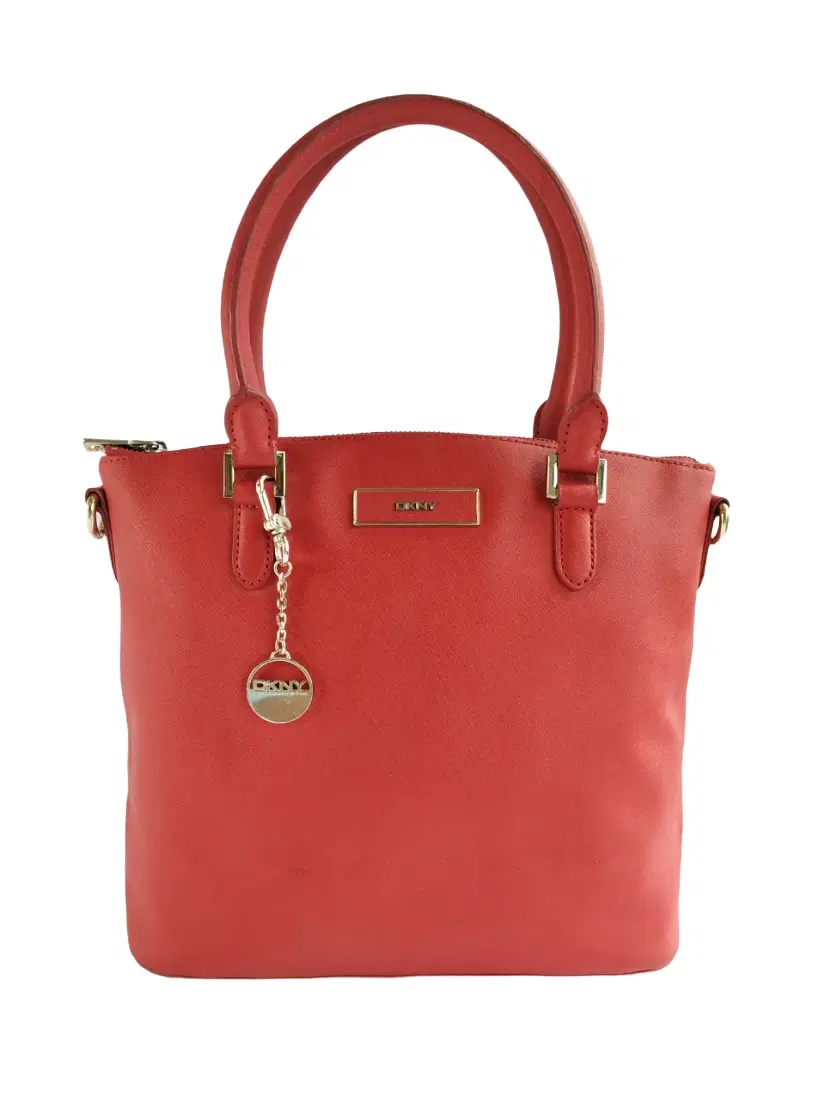 DKNY Red Leather Satchel