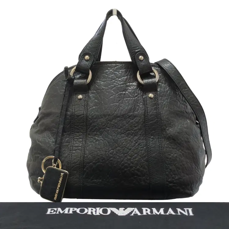 Emporio Armani Black Leather Bag-Hover-Image