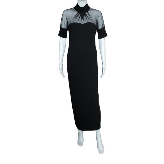 Emporio Armani Black High Neck Dress-Hover-Image