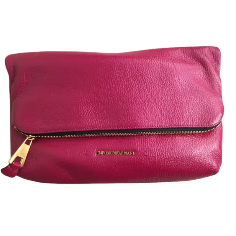 Emporio Armani Dark Pink Foldover Clutch