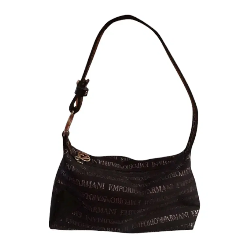 Emporio Armani Black And Silver Shoulder Bag