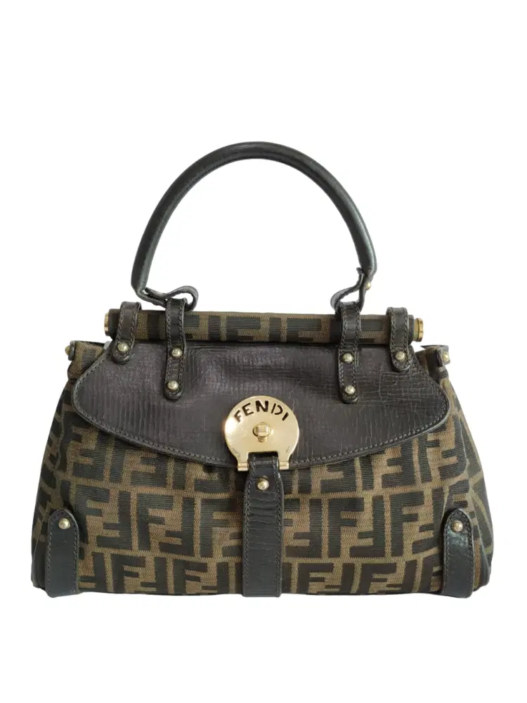 Fendi Tobacco Zucca Print Canvas Magic Bag-Hover-Image