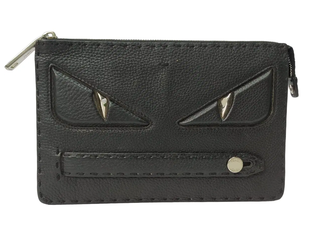 Fendi Monster Eyes Leather Clutch