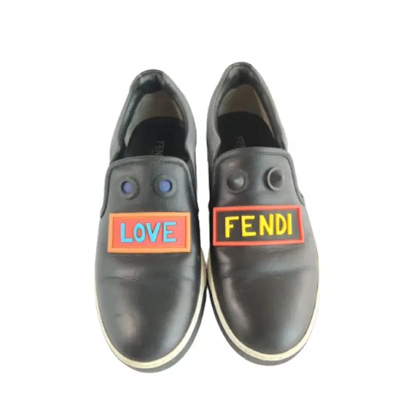 Fendi Love Leather Slip-on Sneakers