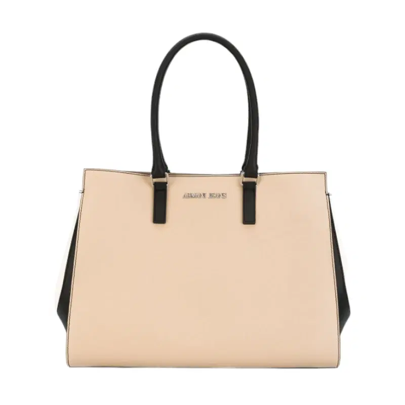 Armani Jeans Nude Logo Plaque Tote