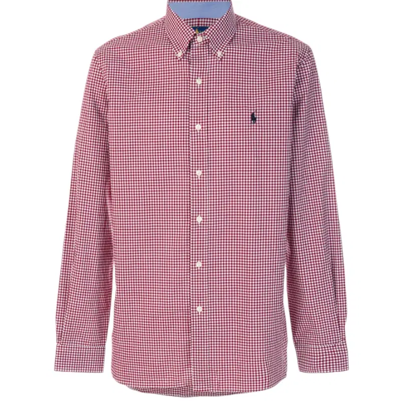 Ralph Lauren White and Red Cotton Gingham Shirt
