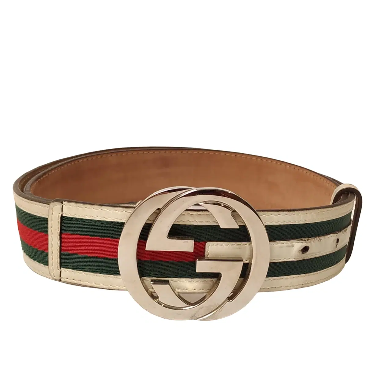 Gucci Web Interlocking G Buckle Belt