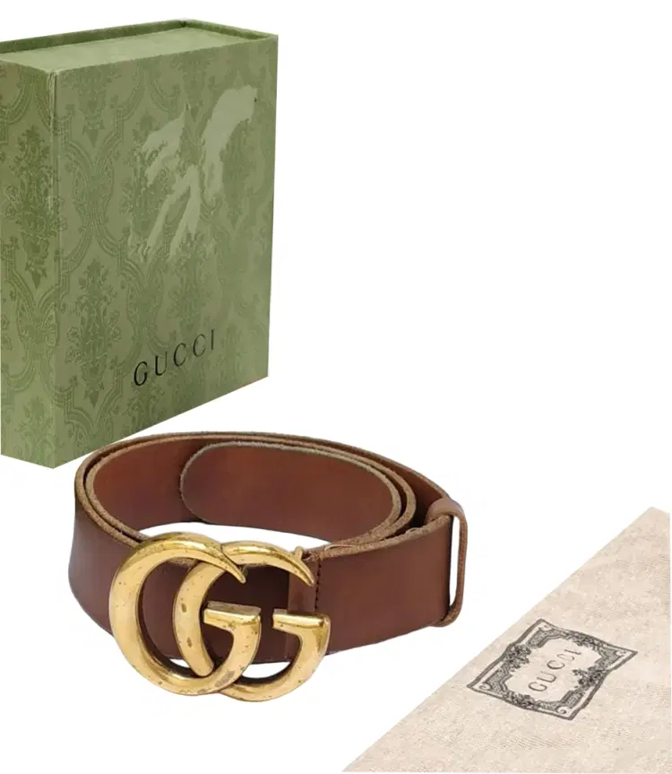 Gucci Double G Buckle Brown Leather Belt-Hover-Image