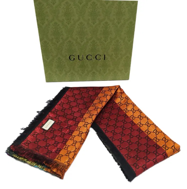 Gucci GG Jacquard Metallic Rainbow Shawl-Hover-Image