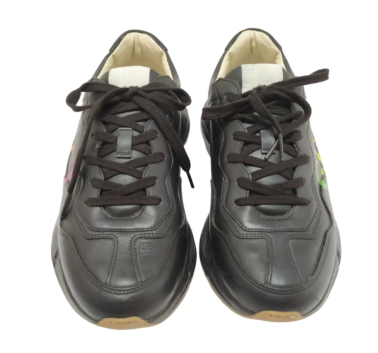 Gucci Rhyton Black Leather Sneakers