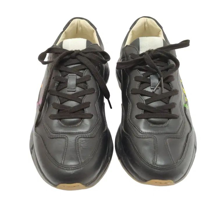 Gucci Rhyton Black Leather Sneakers-Hover-Image