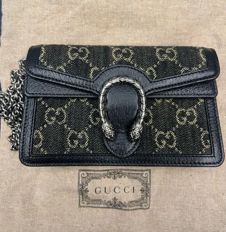 Gucci GG Supreme Canvas Denim Dionysus Mini Shoulder Bag-Hover-Image