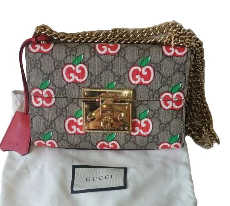 Gucci GG Supreme Apple Small Padlock Shoulder Bag-Hover-Image