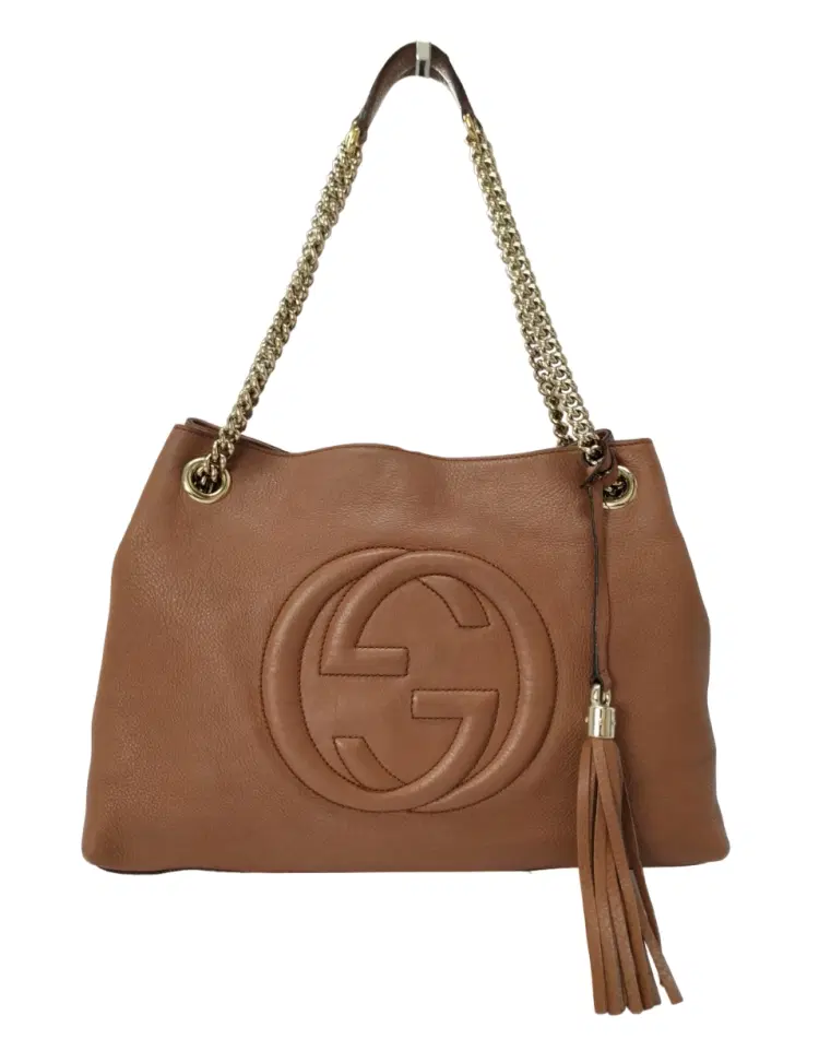 Gucci Soho Pebbled Leather Chain Shoulder Bag-Hover-Image