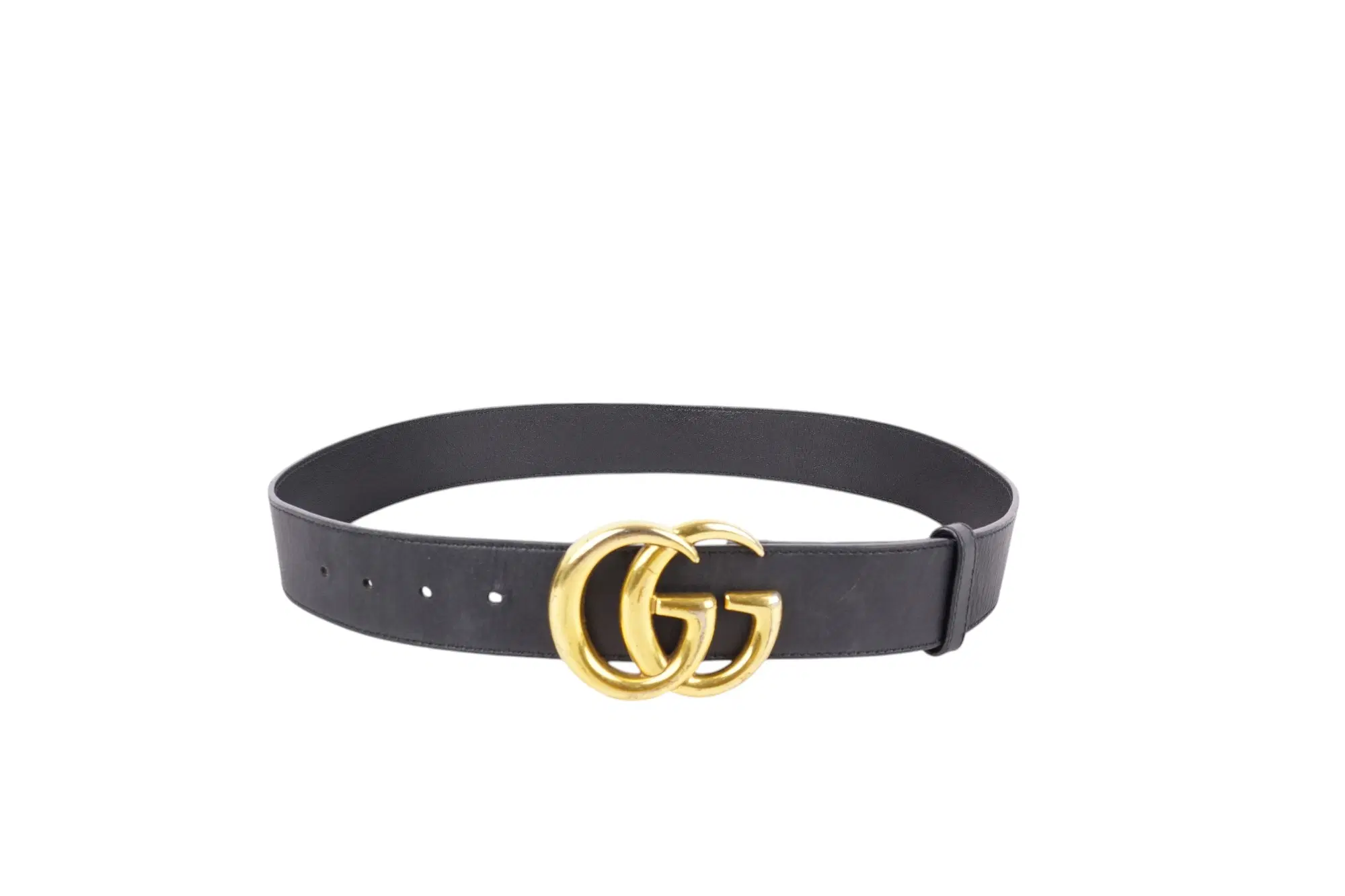 Gucci GG Marmont Black Leather Belt