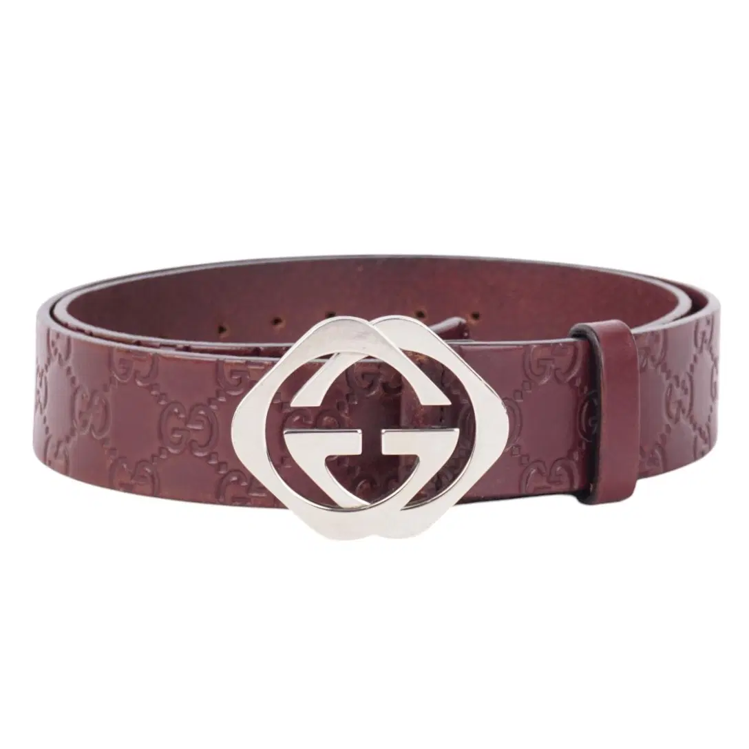 Gucci Guccissima Leather Square G Belt