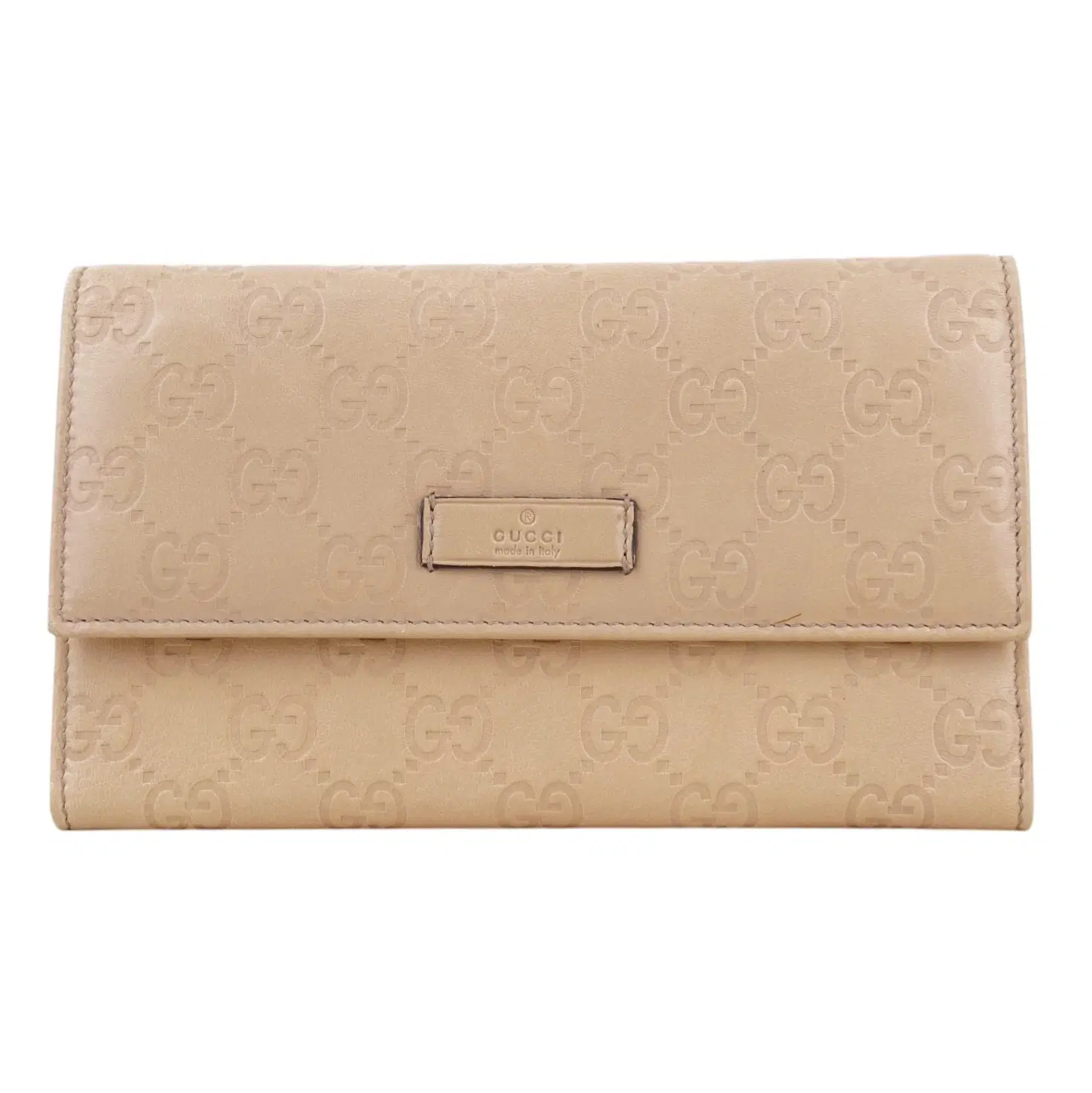 Gucci GG Guccissima Tri-Fold Long Snap Wallet