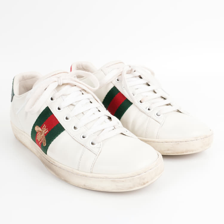 Gucci Embroidered Ace Sneakers, Size -36.5-Hover-Image