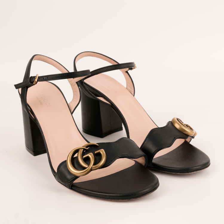 Gucci Marmont GG Ankle Strap Heels-Hover-Image