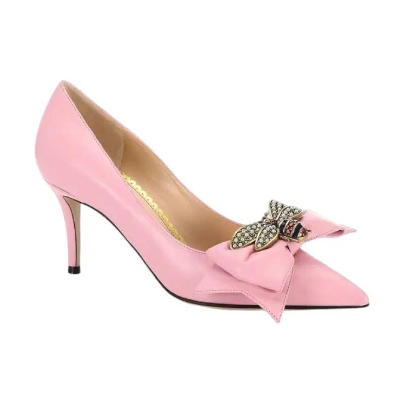 Gucci Queen Margaret Bee Bow Pointy Toe Pump