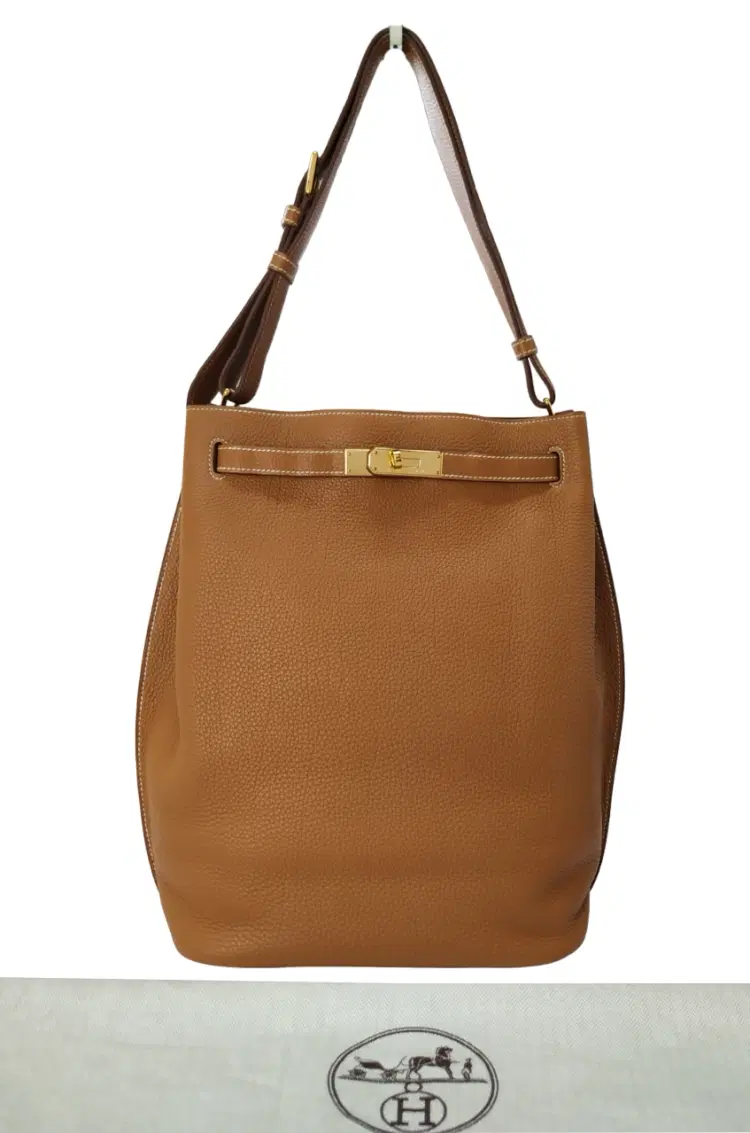 Hermes So Kelly Tan Leather Bag-Hover-Image