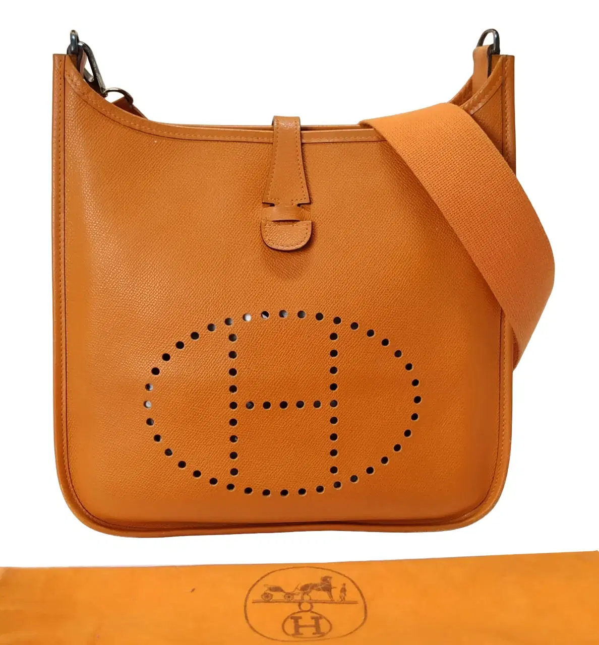 Hermes Evelyne Clemence Leather Crossbody Bag