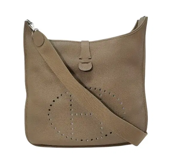 Hermes Evelyne 40 Taurllion Clemence Leather Beige De Weimar Colour