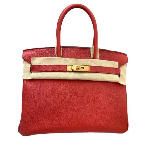 Hermes Birkin 30 Red Togo Leather Gold Hardware T Stamp