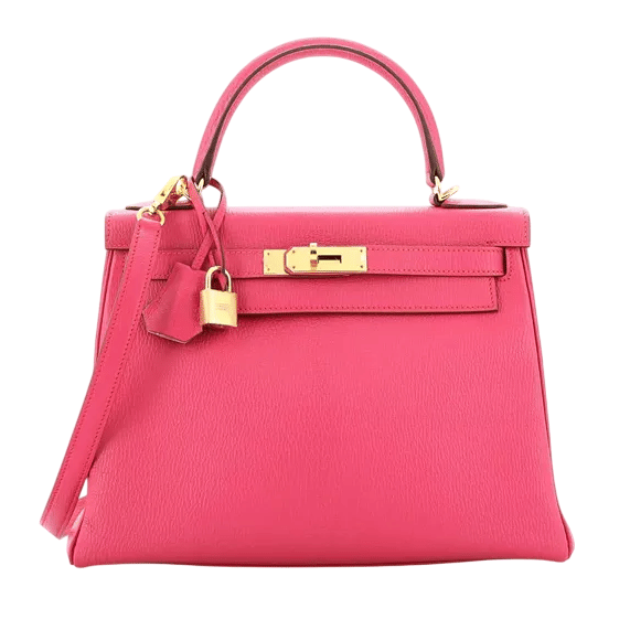 Hermes Kelly 28 Candy Pink GHW Epsom Leather-Hover-Image