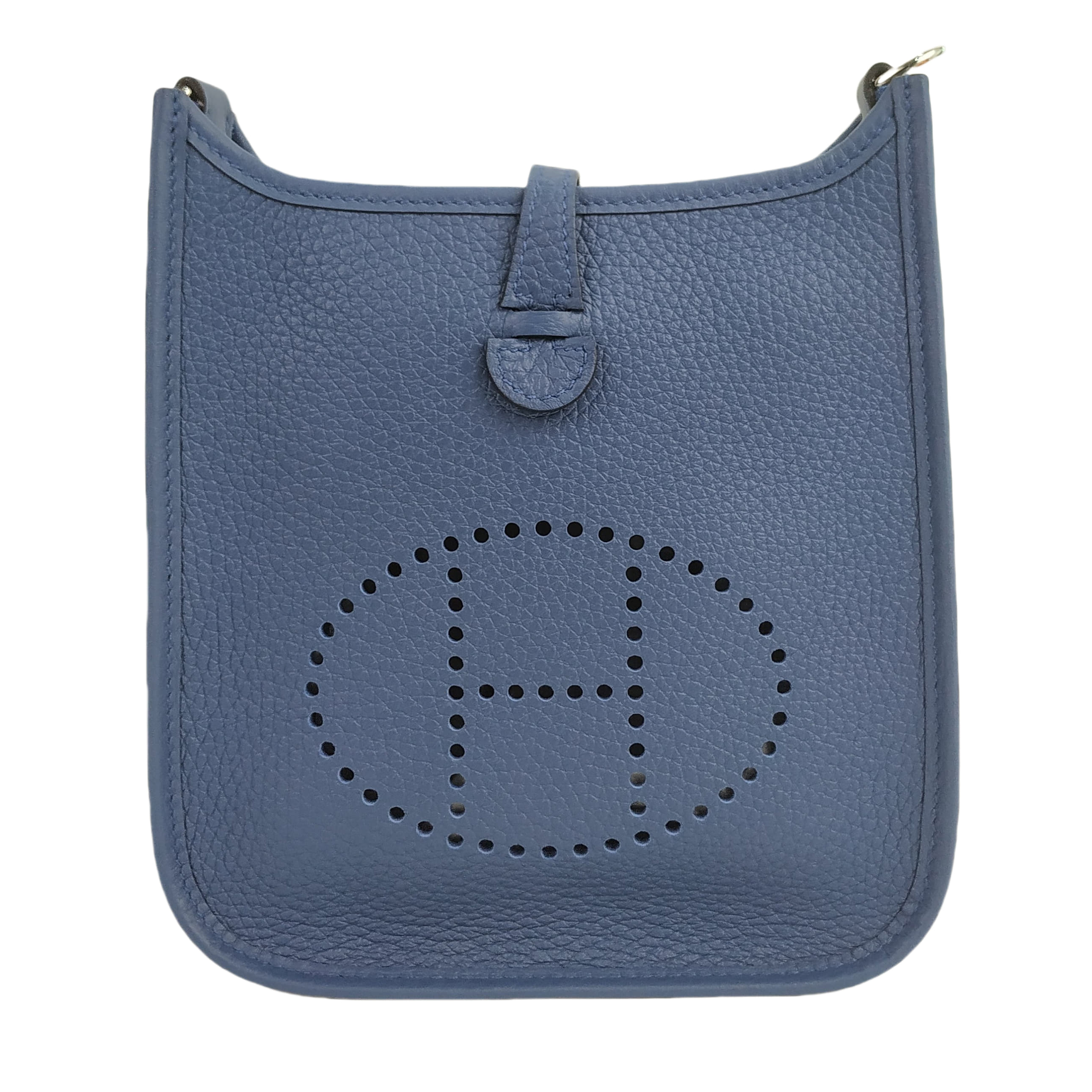 Hermes Evelyne TPM Mini 16 Amazone In Royal Blue Taurillon Clemence With Strap