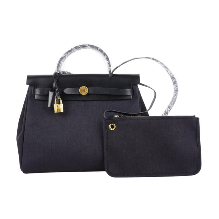 Hermes Herbag 31 Noir GHW-Hover-Image