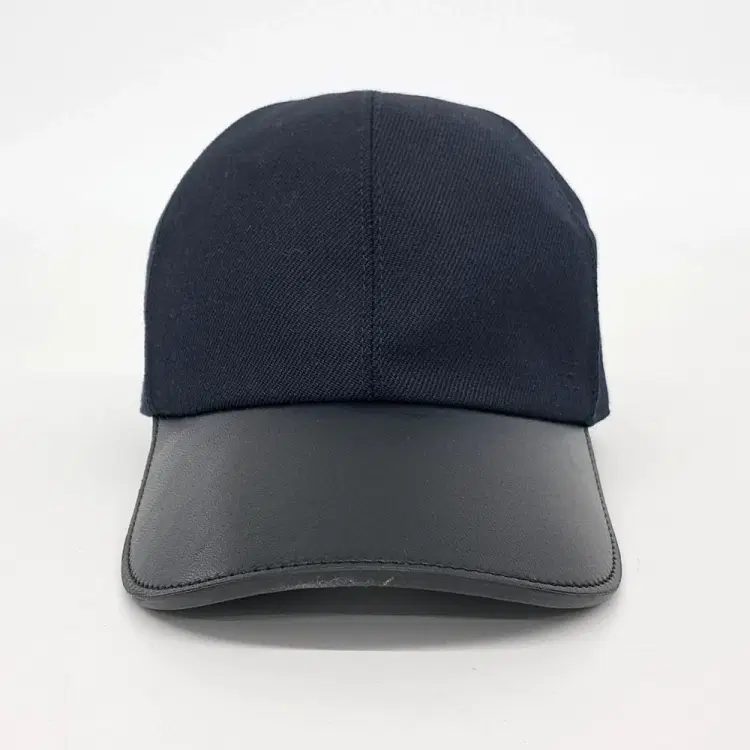 Hermes leather trimmed cap hat-Hover-Image