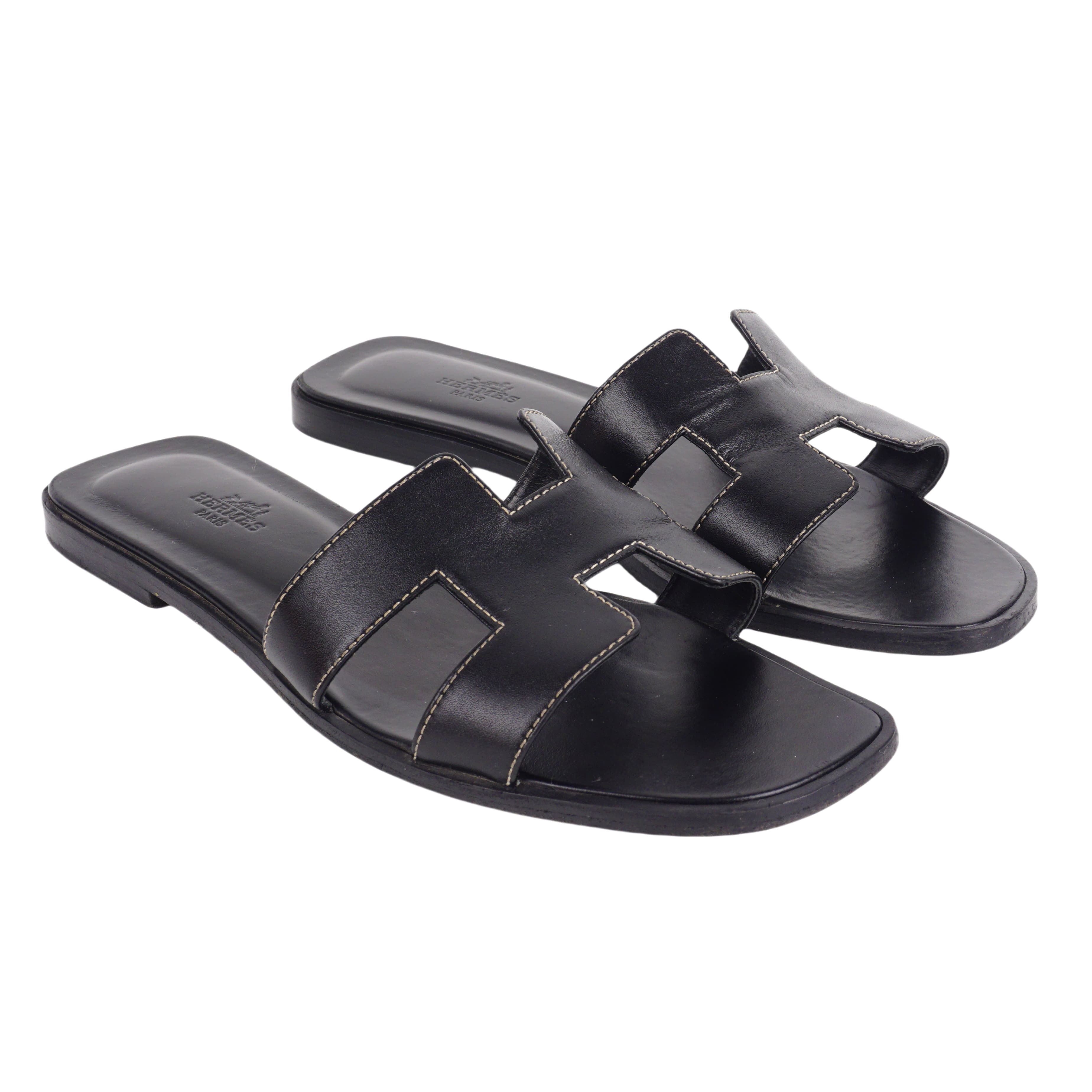 Hermès Oran Sandals Noir