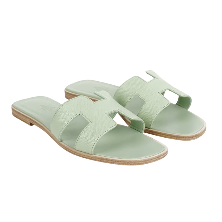 Hermès Oran Sandals Vert Jade,Size 39-Hover-Image